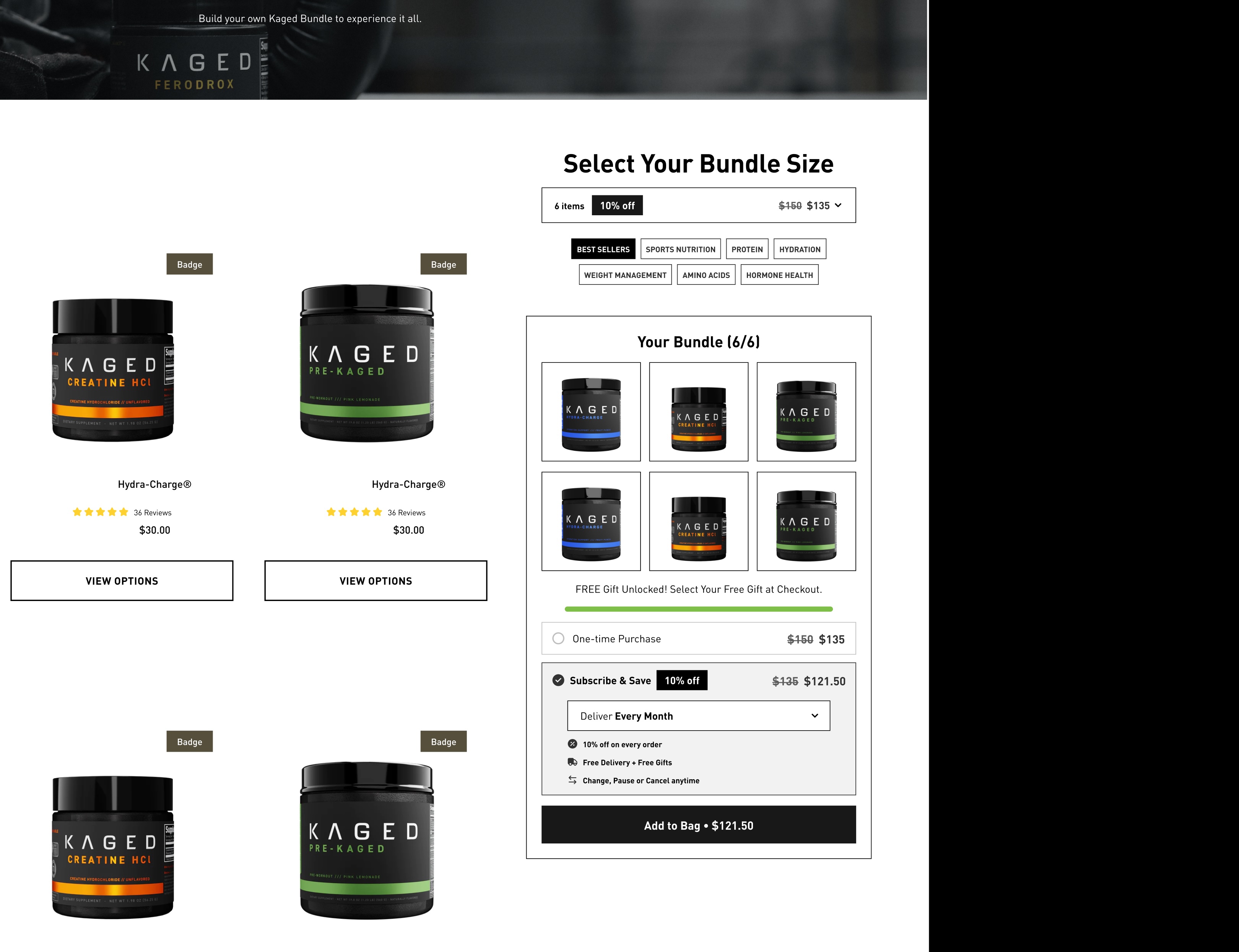 Kaged Bundle Builder