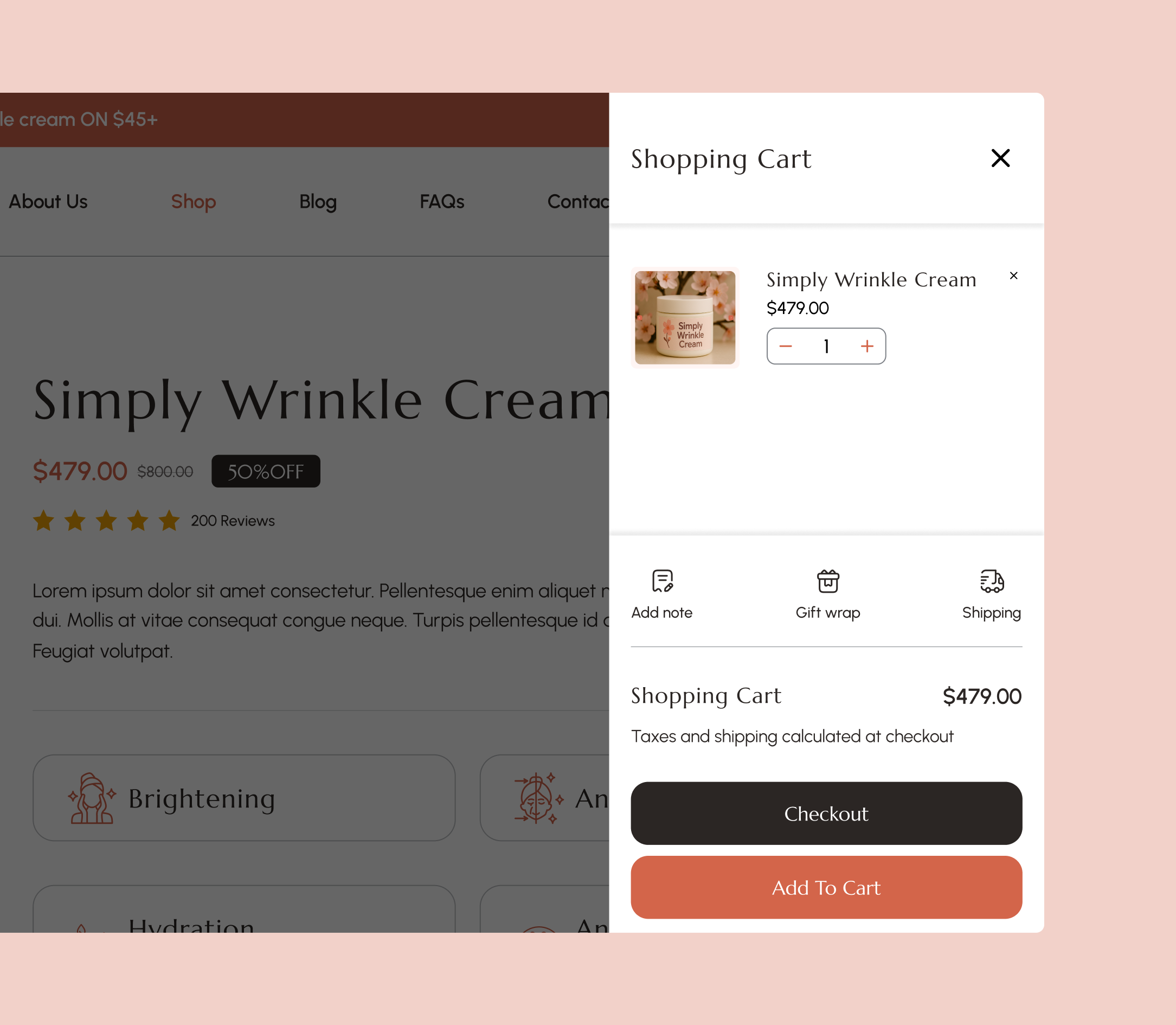 Simply Wrinkle Cream homepage