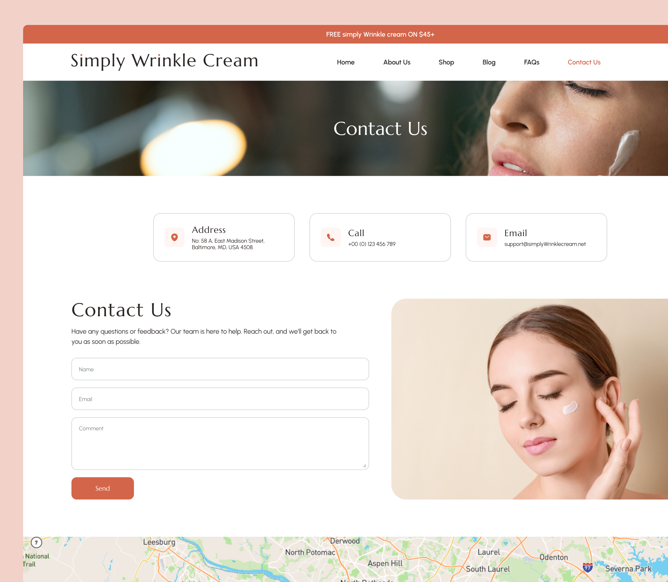 Simply Wrinkle Cream homepage